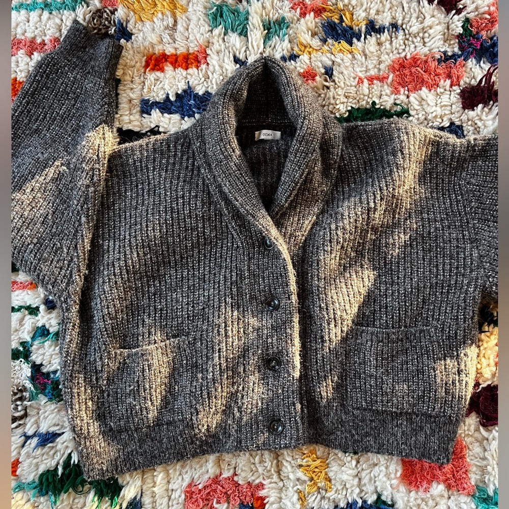 OZMA Gray Women's Cardigan Sweater